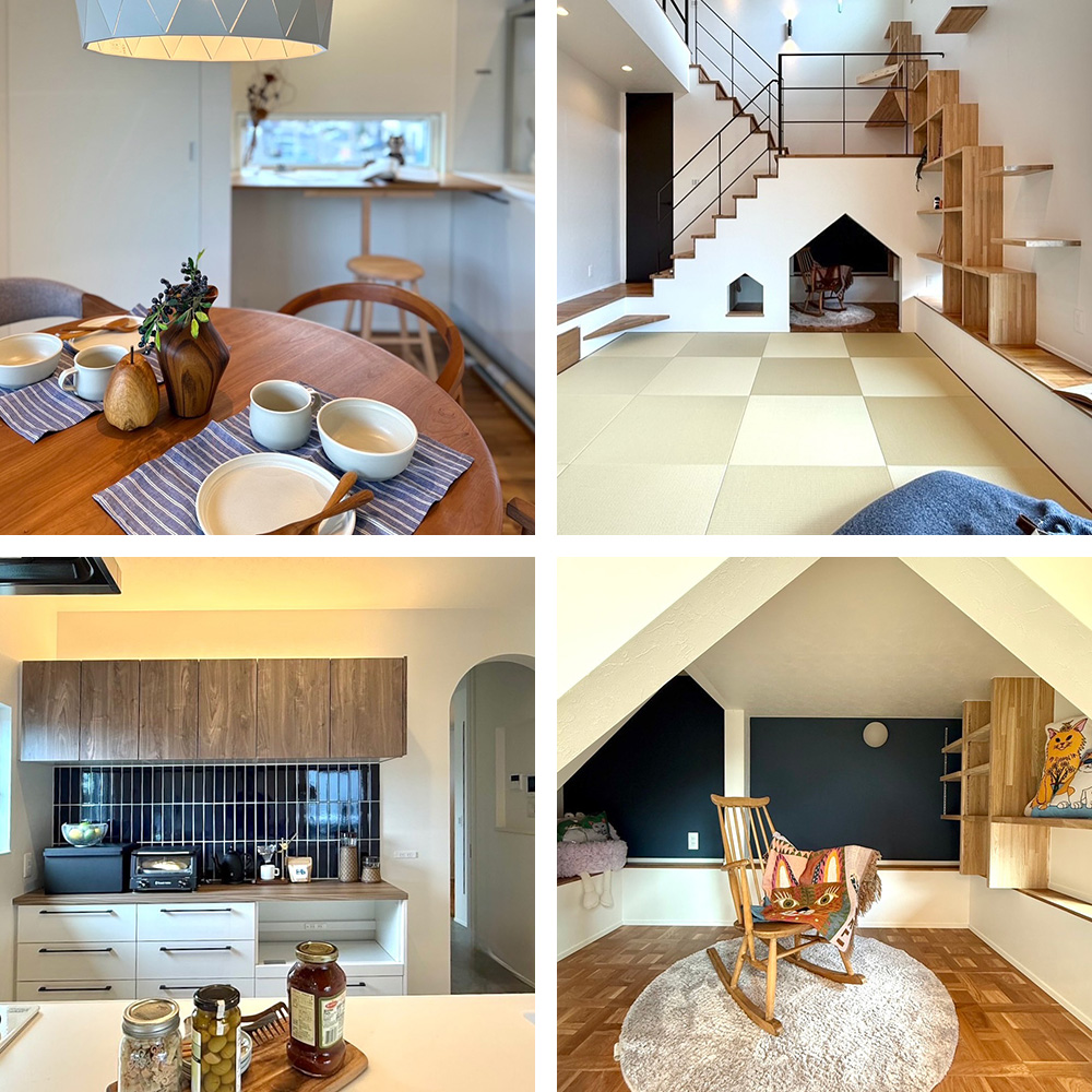 吹き抜け×ダウンリビング 立体構成の半平屋